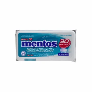 סוכריות מנטוס Clean Breath בטעם מנטה עדינה סוכריות מנטוס Clean Breath בטעם מנטה עדינה