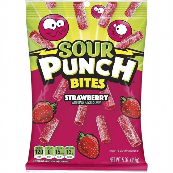 ����� ���� ����� (Sour Punch Bites) � ��� (Strawberry) � ����� 142 ���.