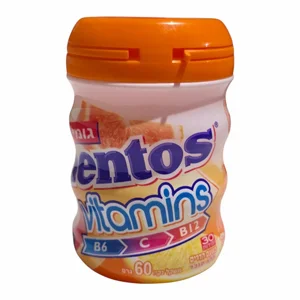 מנטוס בקבוק Vitamins בטעם הדרים מנטוס בקבוק Vitamins בטעם הדרים