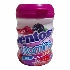 מנטוס בקבוק Vitamins בטעם פירות יער מנטוס בקבוק Vitamins בטעם פירות יער