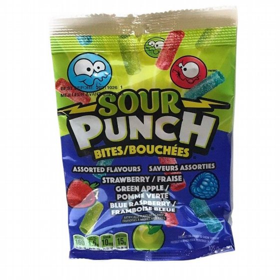 ����� ���� ����� � ���� ����� (Sour Punch Bites Assorted Flavors) � ����� 105 ���