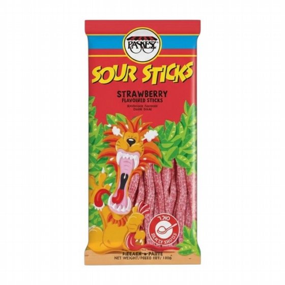 ����� ������ ��� (Sour Sticks Strawberry) ���� Paskesz � ����� 100 ���.