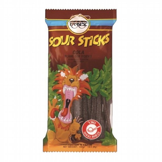 ����� ������ ���� ���� (Sour Sticks Cola) ���� Paskesz � ����� 100 ���.
