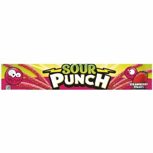 סאוור פאנץ' (Sour Punch) – קשיות בטעם תות (Strawberry) – אריזת 57 גרם סאוור פאנץ' (Sour Punch) – קשיות בטעם תות (Strawberry) – אריזת 57 גרם