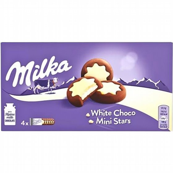 ������ ����� ���� ����� ������ ��� (Milka White Choco Mini Stars) � 150 ���