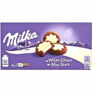 ������ ����� ���� ����� ������ ��� (Milka White Choco Mini Stars) � 150 ���