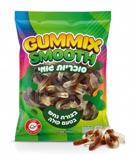 סוכריות גומי GUMMIX SMOOTH – נחשי קולה 500גרם סוכריות גומי GUMMIX SMOOTH – נחשי קולה 500גרם