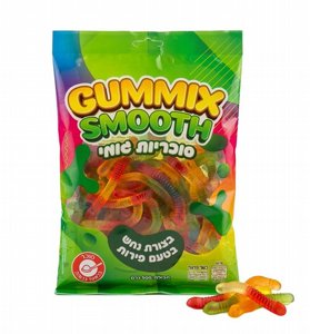 סוכריות גומי GUMMIX SMOOTH – נחשי פירות 500 גרם סוכריות גומי GUMMIX SMOOTH – נחשי פירות 500 גרם