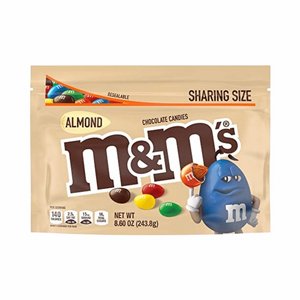 סוכריות שוקולד M&M's במילוי שקדים – אריזת שיתוף (M&M's Almond Sharing Size) – 243.8 גרם סוכריות שוקולד M&M's במילוי שקדים – אריזת שיתוף (M&M's Almond Sharing Size) – 243.8 גרם